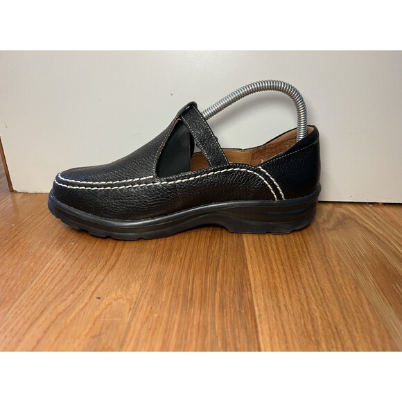 Dr Comfort Lu Lu Shoes Womens Size 8.5W Black Leather Slip On Orthopedic Comfort - Picture 4 of 7
